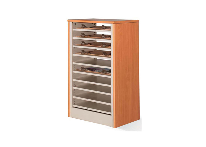 图书馆安博网页版|报纸架|办公安博网页版|十层单面报纸平放架|期刊架|图书架|报纸存放柜 CG-MG10-S