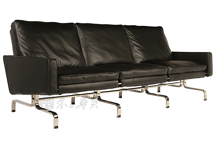 办公沙发|现代真皮沙发|办公安博网页版|现代真皮办公沙发 Poul Kjaerholm-PK31-3