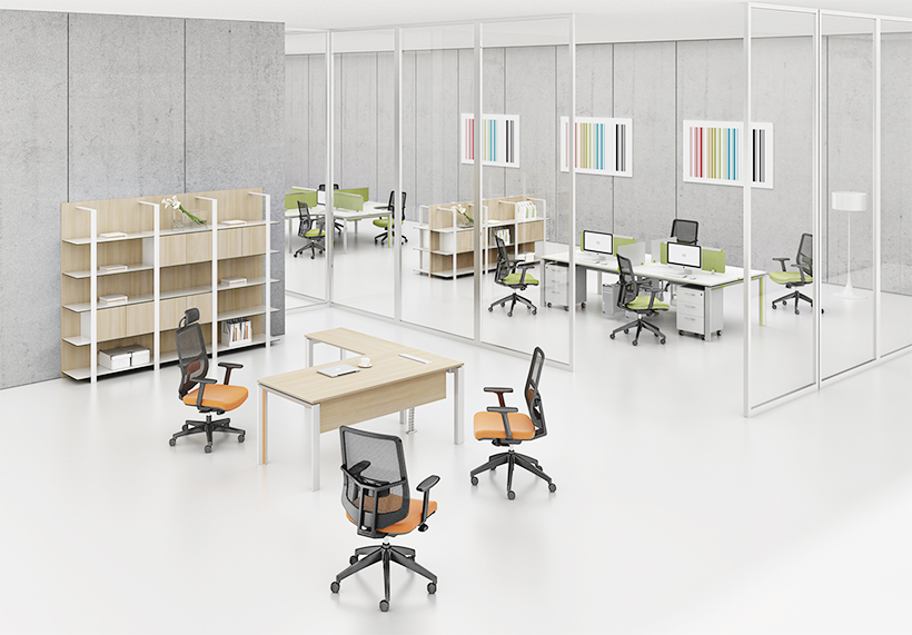 系统办公安博网页版|系统办公安博网页版|Bon波恩|时尚简约现代设计职员桌，办公桌，工作台