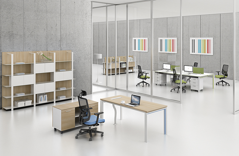 系统办公安博网页版|系统办公安博网页版|Bon波恩|时尚简约现代设计职员桌，办公桌，工作台