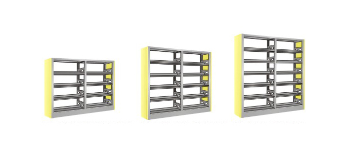 图书馆安博网页版|图书架|单柱双面三层书架|三层书架