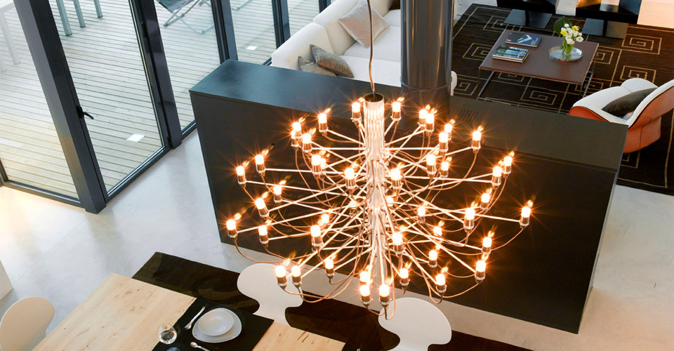 现代经典灯饰|吊灯|办公安博网页版|FLOS 2097 盛夏的果实30头