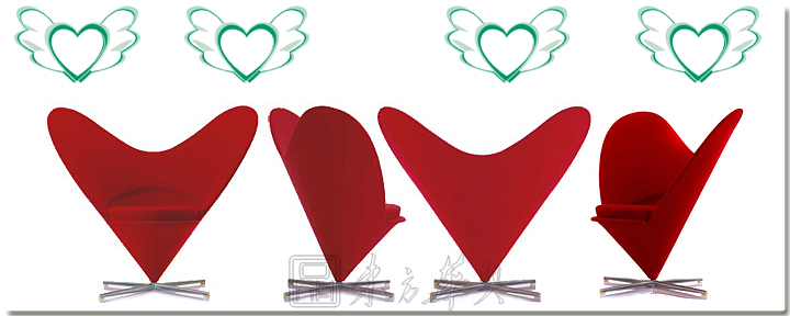 现代经典休闲椅|布面休闲椅|办公安博网页版|潘顿心椅|心型休闲椅