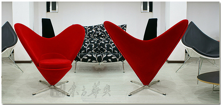 现代经典休闲椅|布面休闲椅|办公安博网页版|潘顿心椅|心型休闲椅