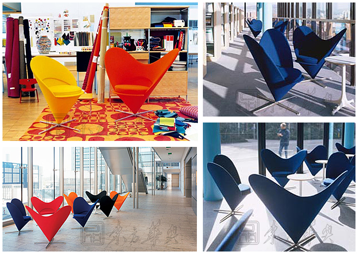 现代经典休闲椅|布面休闲椅|办公安博网页版|潘顿心椅|心型休闲椅