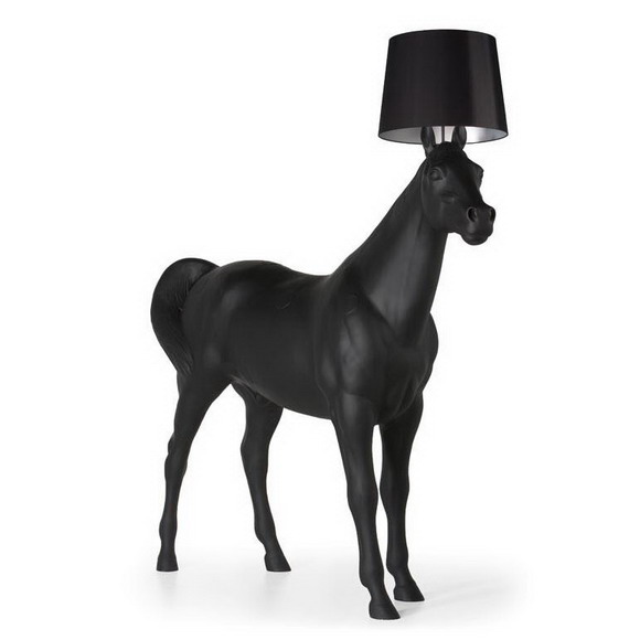 现代经典灯饰|落地灯|办公安博网页版|荷兰 Moooi Horse Lamp 动物系列 黑马 落地灯