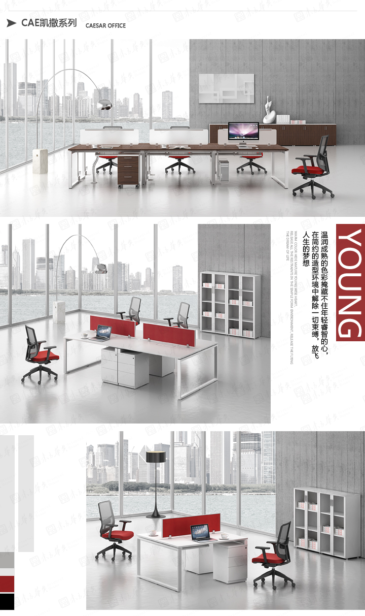 系统办公安博网页版|Cae|办公安博网页版|Cae凯撒|现代简约时尚高雅员工办公桌，职员桌，工作台